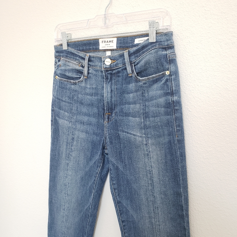FRAME Denim Le High Rise Straight Jeans Size 28 - Picture 5 of 9